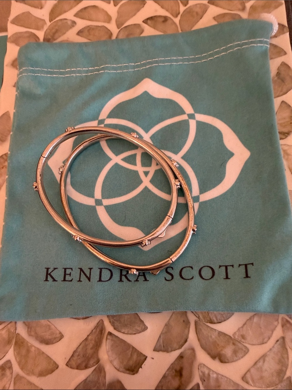Kendra Scott Silver Slim Bangle Bracelet Set